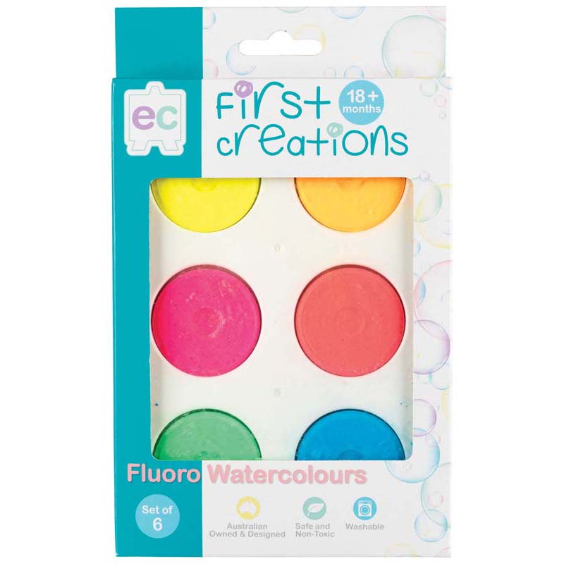 EC First Creations Fluoro Watercolours Set 6