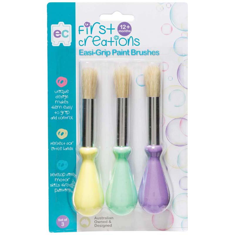 EC First Creations Easi-Grip Paint Brushes Set 3