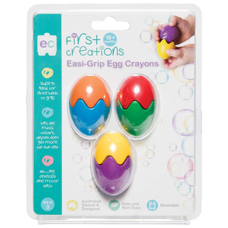 EC First Creations Easi-Grip Egg Crayons Set 3