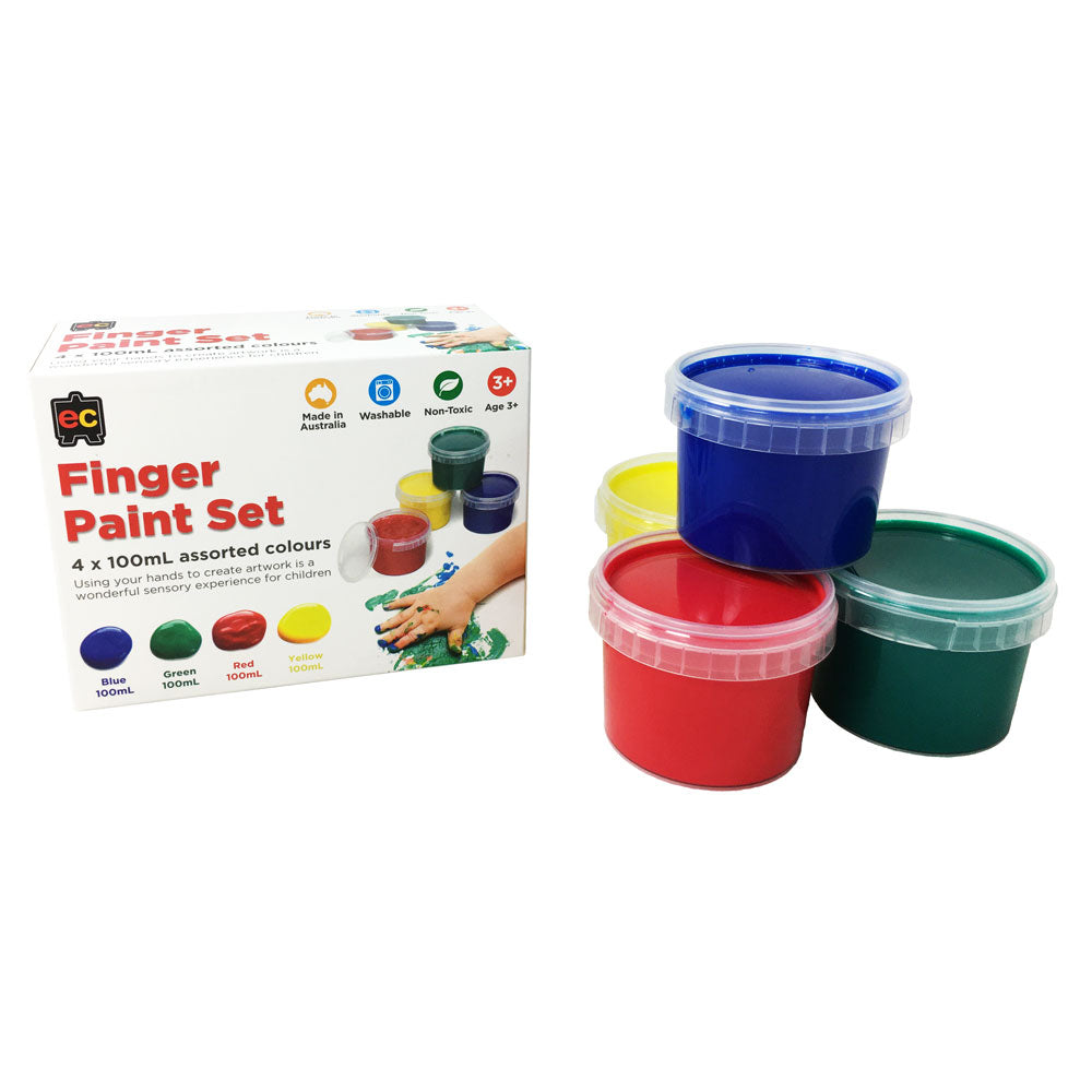 EC Finger Paint Set 4 X 100ml