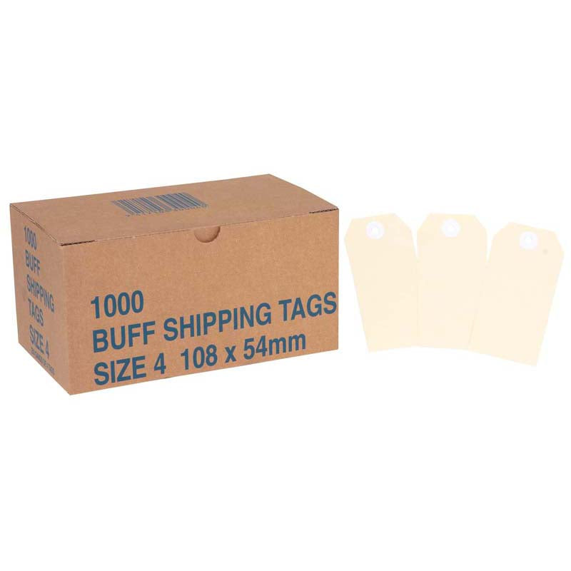 Globe Manilla Tags No.4 108x54mm Box 1000