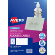 Avery Label L7560-25 Clear 21up 25 Sheets 63x38mm - Cafe Supply