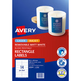 Avery Label L7163 Rev-25 99.1x38.1 14up 25 Sheets - Cafe Supply