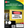 Avery Heavy Duty ID Label L6112 White Laser 40mm 24up 10 Sheets - Cafe Supply