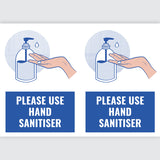 Avery Pre-Printed Self-Adhesive Sign Please Use Hand Sanitiser A4 2up 5 Sheets - Cafe Supply