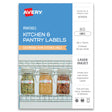 Avery Kitchen & Pantry Labels 66x15mm 20up 4 Sheets - Cafe Supply