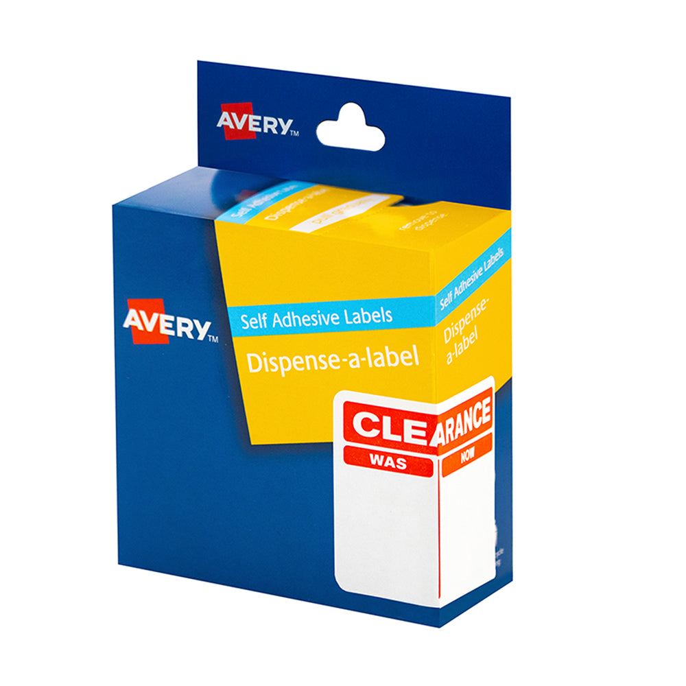 Avery Label Dispenser Clearance Was/Now 60x40mm 100 Pack - Cafe Supply