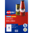 Avery Label L7102 Oval White Glossy 18up 10 Sheets 63x42mm - Cafe Supply