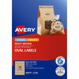 Avery Label L7103 Oval Kraft 18up 15 Sheets 63x42mm - Cafe Supply