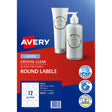 Avery Label L7114 Round Crystal Clear 60mm 12up 10 Sheets - Cafe Supply