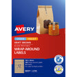 Avery Label L7145 Wrapround Kraft 190x16mm 12up 15 Sheets - Cafe Supply