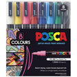 Uni Posca Marker 0.9-1.3mm 8 Piece Asstd PC-3M - Cafe Supply