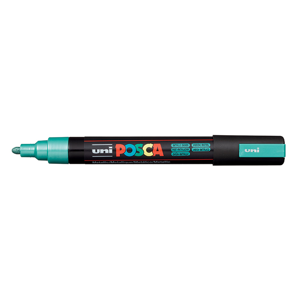 Uni Posca Marker 1.8-2.5mm Med Bullet Metallic Green PC-5M - Cafe Supply