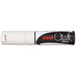 Uni Chalk Marker 8.0mm Chisel Tip White PWE-8K - Cafe Supply