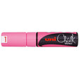 Uni Chalk Marker 8.0mm Chisel Tip Fluoro Pink PWE-8K - Cafe Supply