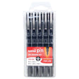 Uni Pin Fineline Permanent Drawing Set 5 Piece - Cafe Supply