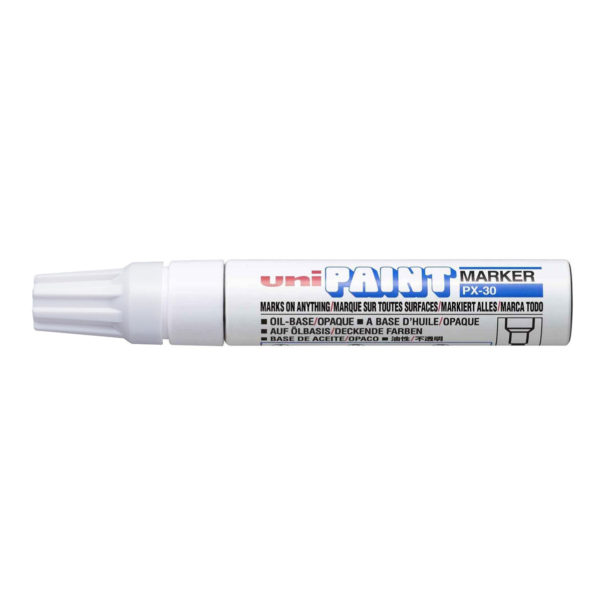 Uni Paint Marker 4.0-8.5mm Chisel Tip White PX-30 - Cafe Supply