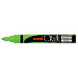 Uni Chalk Marker 1.8-2.5mm Bullet Tip Fluoro Green PWE-5M - Cafe Supply