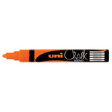 Uni Chalk Marker 1.8-2.5mm Bullet Tip Fluoro Orange PWE-5M - Cafe Supply