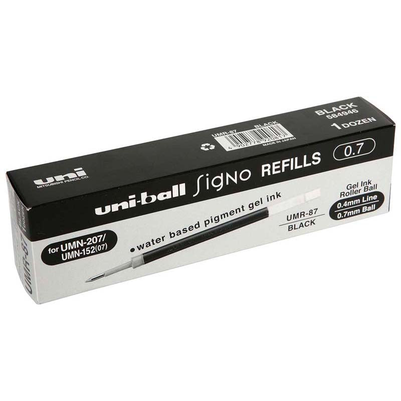 Uni-ball Signo Refill for UM-152/UMN-207/UMN-307 0.7mm Black UMR-87 - Cafe Supply