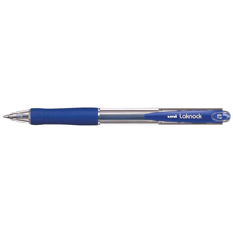 Uni Laknock 0.7mm Retractable Fine Blue SN-100 - Cafe Supply