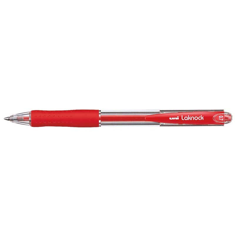 Uni Laknock 0.7mm Retractable Fine Red SN-100 - Cafe Supply