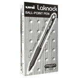 Uni Laknock 1.0mm Retractable Medium Black SN-100 - Cafe Supply