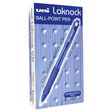 Uni Laknock 1.0mm Retractable Medium Blue SN-100 - Cafe Supply