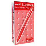 Uni Laknock 1.0mm Retractable Medium Red SN-100 - Cafe Supply