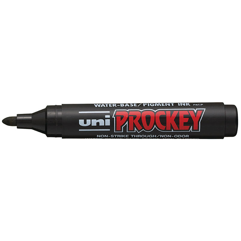 Uni Prockey Marker 1.2mm Bullet Tip Black PM-122 - Cafe Supply