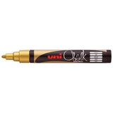 Uni Chalk Marker 1.8-2.5mm Bullet Tip Gold PWE-5M - Cafe Supply