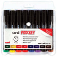 Uni Prockey Marker 5.7mm Chisel Tip 8 Pack Asstd PM-126 - Cafe Supply