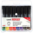 Uni Prockey Marker 1.2mm Bullet Tip 8 Pack Assted PM-122 - Cafe Supply