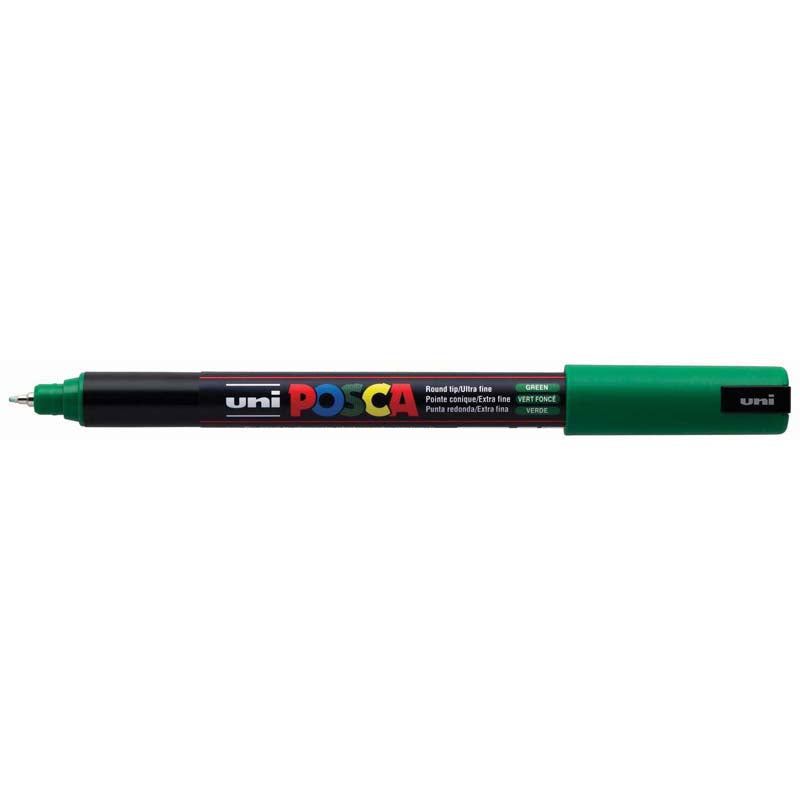 Uni Posca Marker 0.7mm Ultra-Fine Pin Tip Green PC-1MR - Cafe Supply