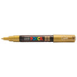 Uni Posca Marker 0.7mm Ultra-Fine Bullet Tip Gold PC-1M - Cafe Supply