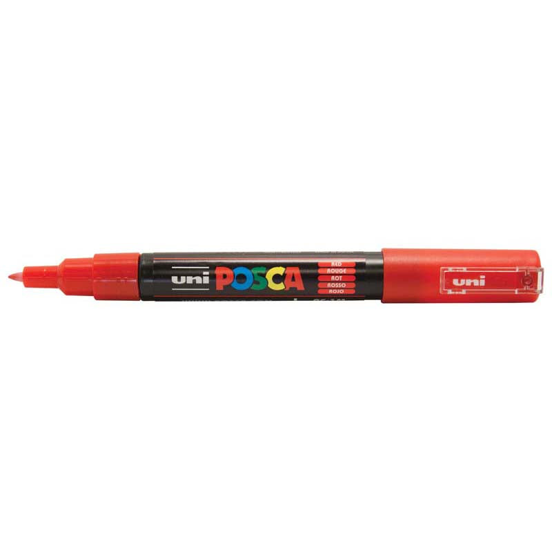 Uni Posca Marker 0.7mm Ultra-Fine Round Tip Red PC-1M - Cafe Supply