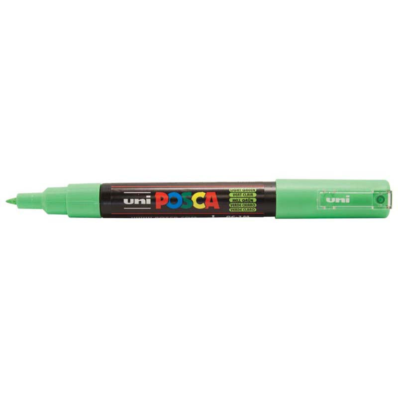 Uni Posca Marker 0.7mm Ultra-Fine Round Tip Light Green PC-1M - Cafe Supply