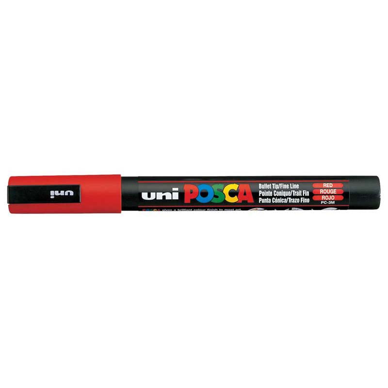 Uni Posca Marker 0.9-1.3mm Fine Red PC-3M - Cafe Supply