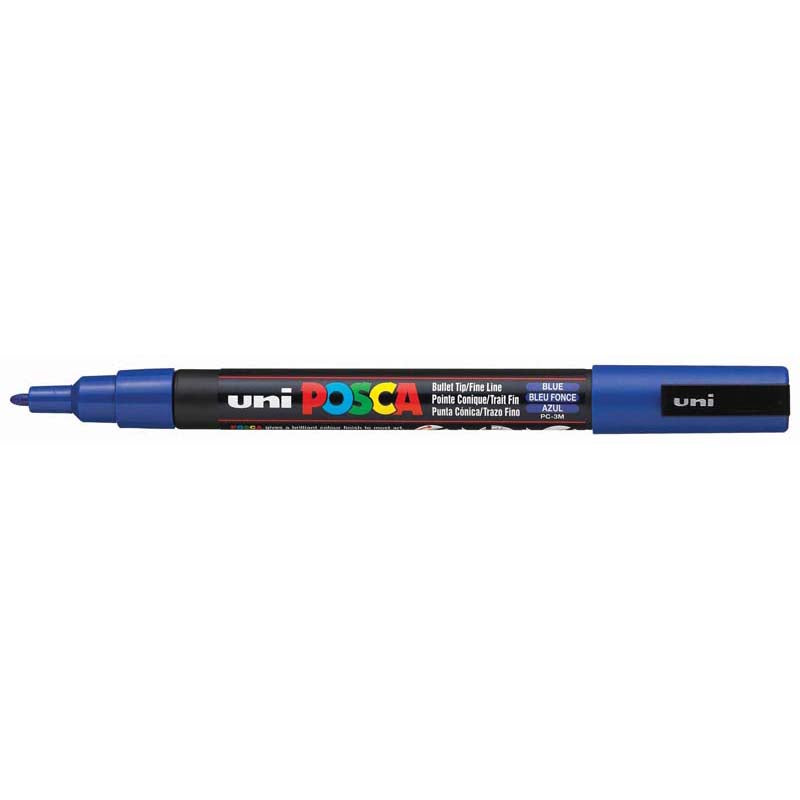 Uni Posca Marker 0.9-1.3mm Fine Blue PC-3M - Cafe Supply