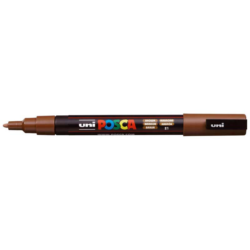 Uni Posca Marker 0.9-1.3mm Fine Brown PC-3M - Cafe Supply