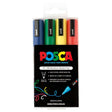 Uni Posca Marker 1.8-2.5mm 4 Pack Green Yellow Red Blue PC-5M - Cafe Supply