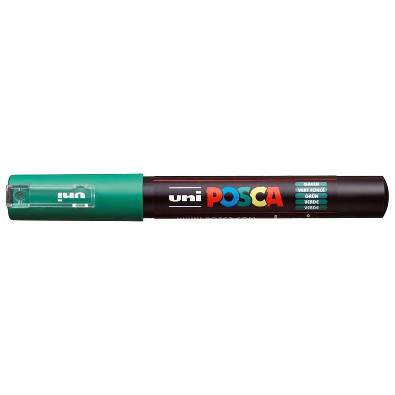 Uni Posca Marker 0.7mm Ultra-Fine Round Tip Green PC-1M - Cafe Supply