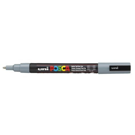 Uni Posca Marker 0.9-1.3mm Fine Grey PC-3M - Cafe Supply