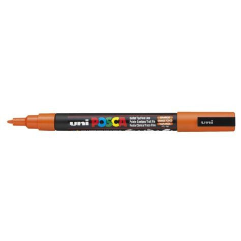 Uni Posca Marker 0.9-1.3mm Fine Light Orange PC-3M - Cafe Supply