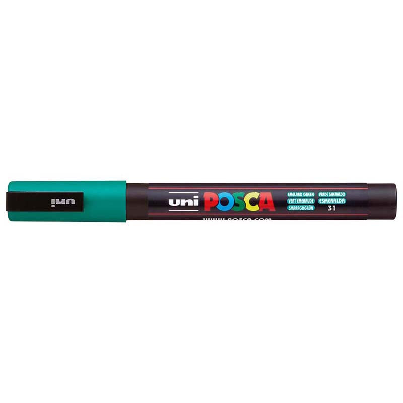 Uni Posca Marker 0.9-1.3mm Fine Emerald Green PC-3M - Cafe Supply