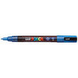 Uni Posca Marker 0.9-1.3mm Fine Glitter Blue PC-3M - Cafe Supply