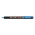 Uni Posca Marker 0.7mm Ultra-Fine Pin Tip Met Blue PC-1MR - Cafe Supply