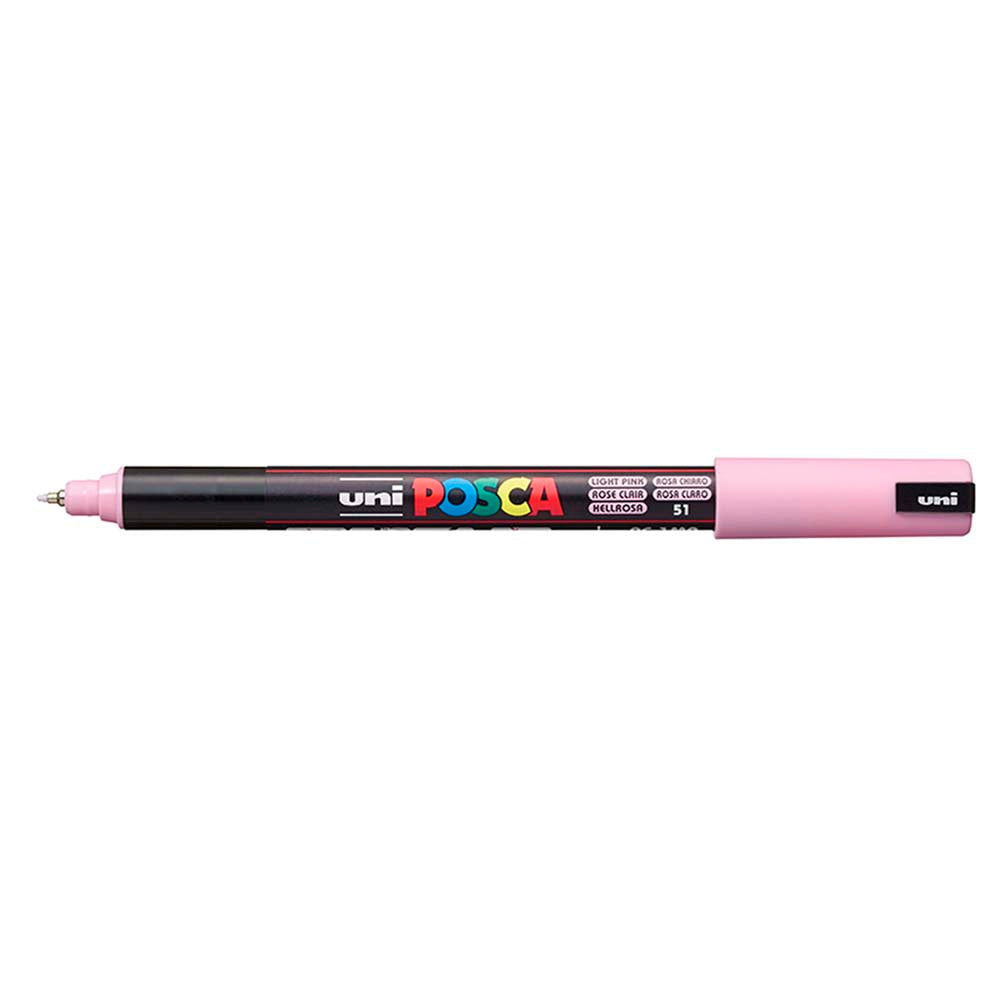 Uni Posca Marker 0.7mm Ultra-Fine Pin Tip Light Pink PC-1MR - Cafe Supply