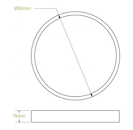 250ML / 8OZ BIOBOWL WHITE PAPER LID - Cafe Supply