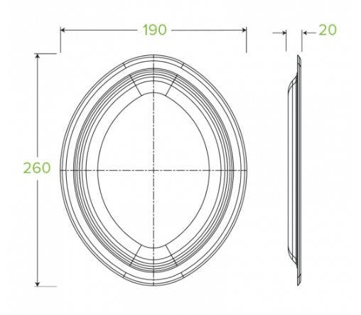 26X19CM / 10.25X7.75” OVAL BIOCANE PLATE - Cafe Supply